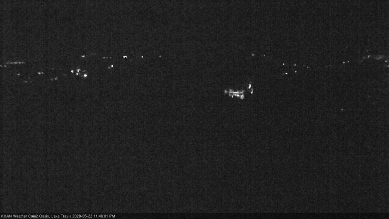 Lake Travis webcam, May 22, 2020 11:45 PM CT