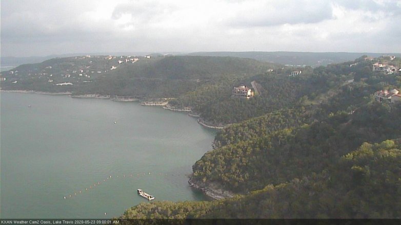 Lake Travis webcam, May 23, 2020 9:00 AM CT