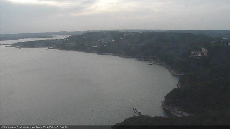 Lake Travis webcam, May 23, 2020 7:25 PM CT