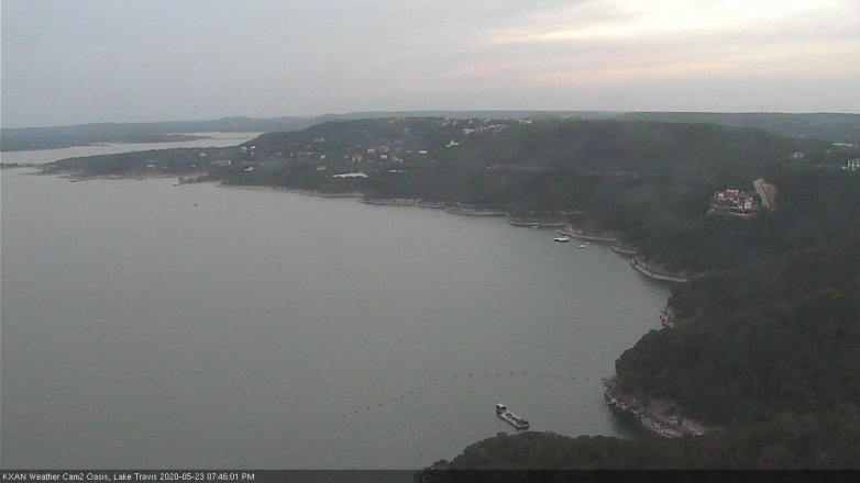 Lake Travis webcam, May 23, 2020 7:45 PM CT