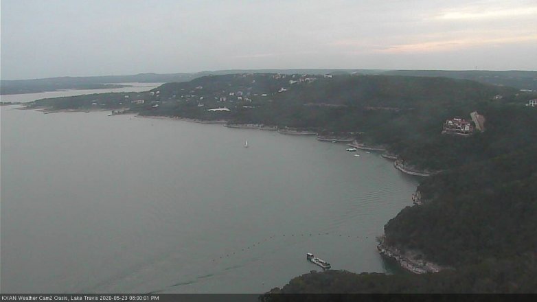 Lake Travis webcam, May 23, 2020 8:00 PM CT