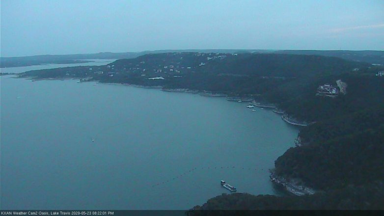 Lake Travis webcam, May 23, 2020 8:25 PM CT