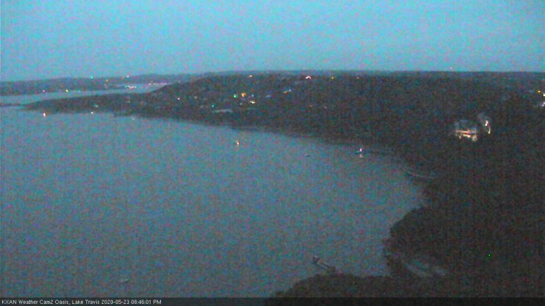 Lake Travis webcam, May 23, 2020 8:45 PM CT