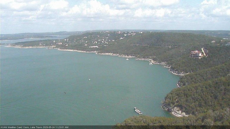 Lake Travis webcam, May 24, 2020 11:25 AM CT