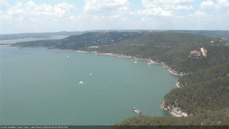 Lake Travis webcam, May 24, 2020 1:45 PM CT