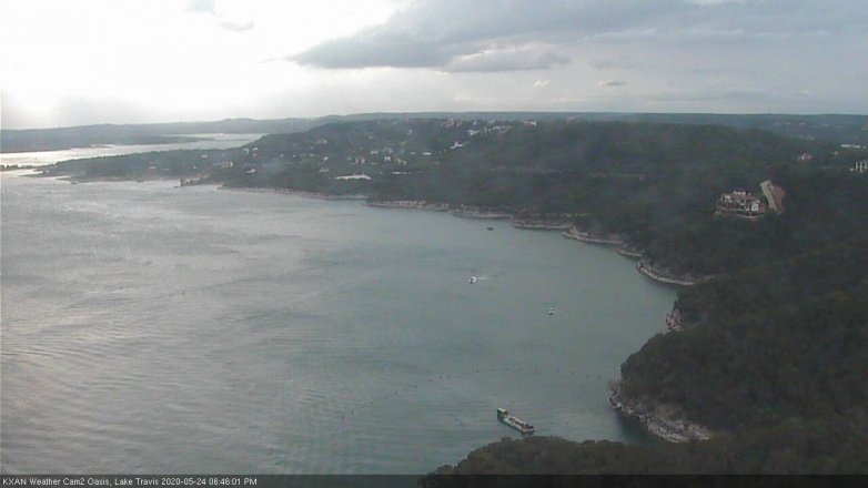 Lake Travis webcam, May 24, 2020 6:45 PM CT