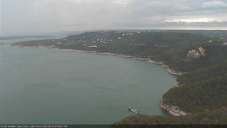 Lake Travis webcam, May 24, 2020 7:45 PM CT
