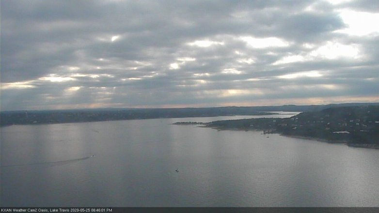 Lake Travis webcam, May 25, 2020 6:45 PM CT