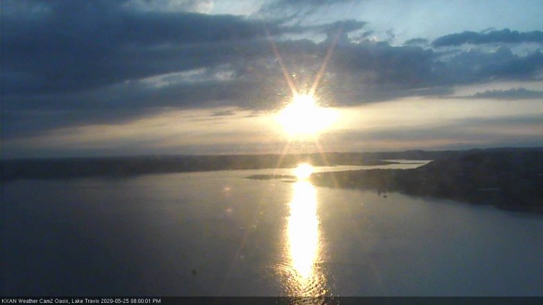 Lake Travis webcam, May 25, 2020 8:00 PM CT
