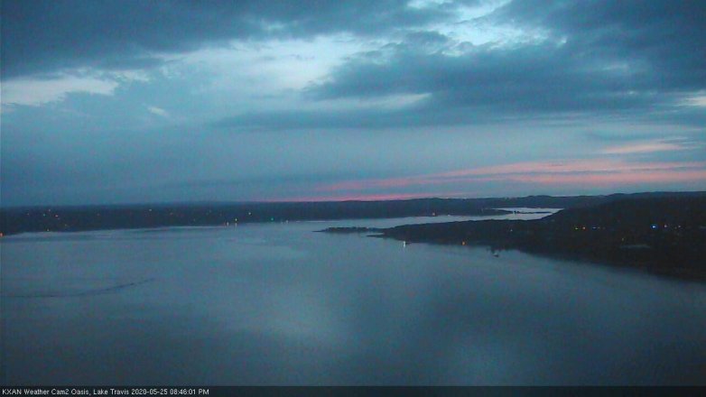 Lake Travis webcam, May 25, 2020 8:45 PM CT