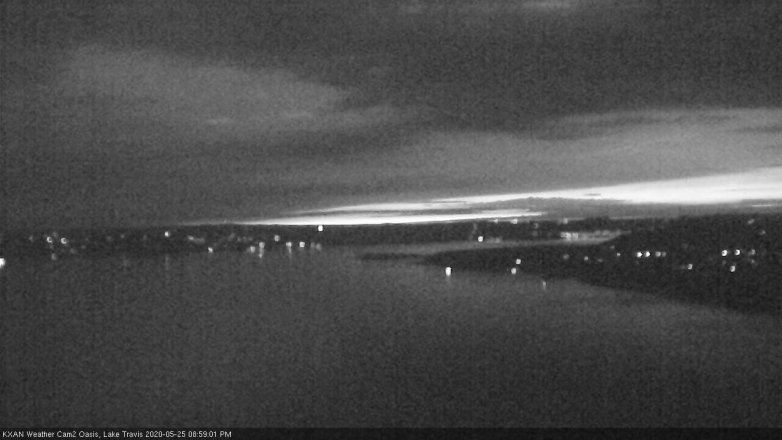 Lake Travis webcam, May 25, 2020 9:00 PM CT