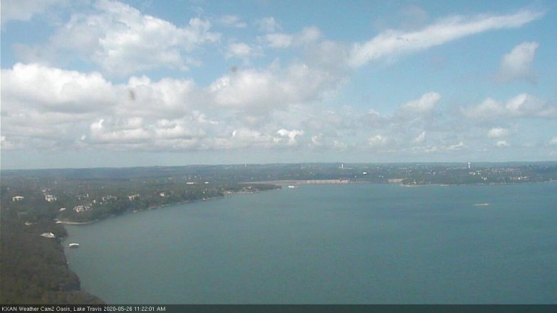 Lake Travis webcam, May 26, 2020 11:25 AM CT
