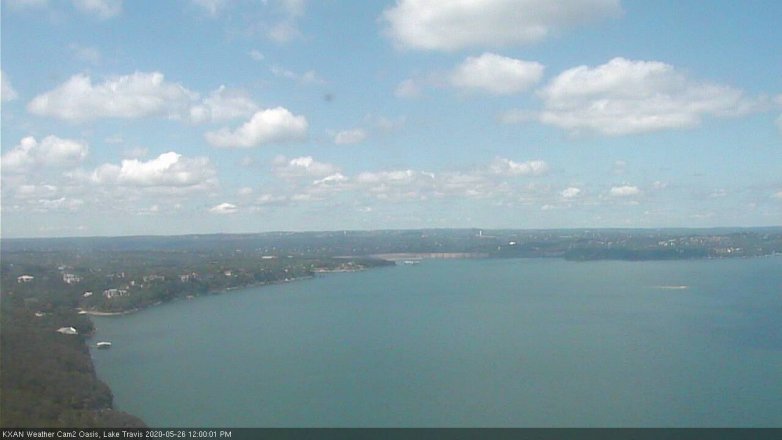 Lake Travis webcam, May 26, 2020 12:00 PM CT