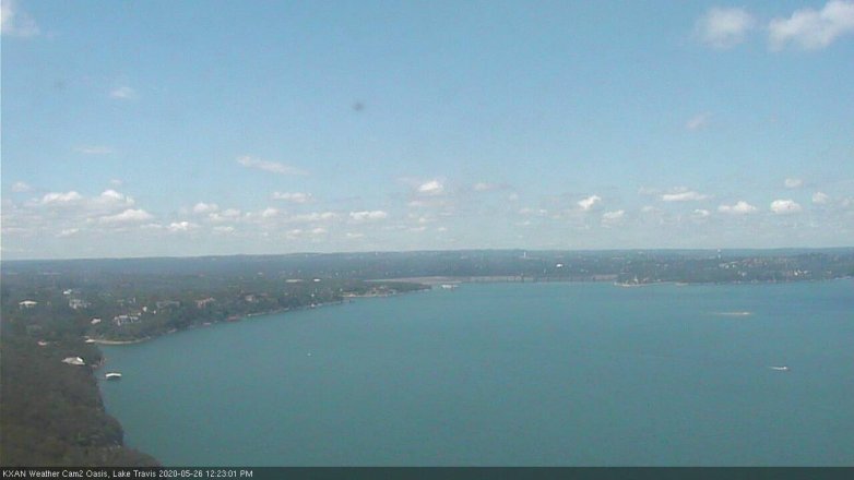 Lake Travis webcam, May 26, 2020 12:25 PM CT