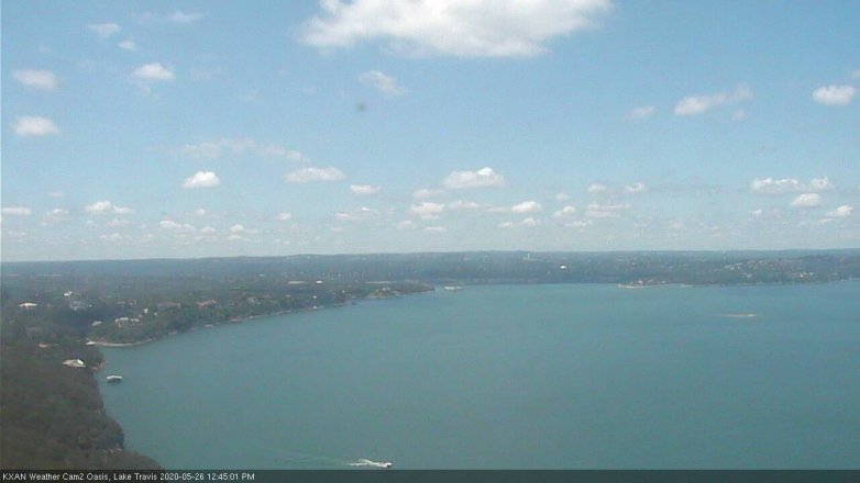 Lake Travis webcam, May 26, 2020 12:45 PM CT