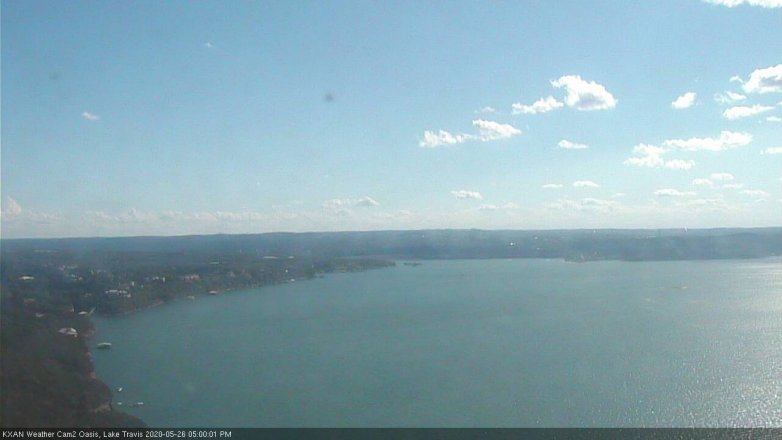Lake Travis webcam, May 26, 2020 5:00 PM CT