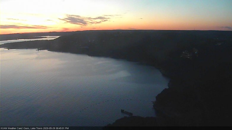 Lake Travis webcam, May 26, 2020 8:45 PM CT