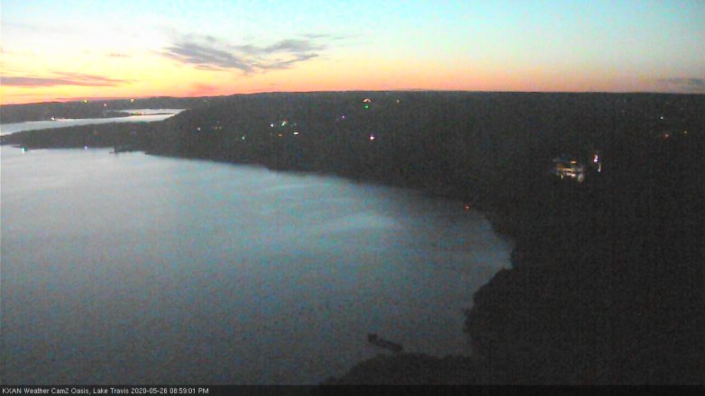 Lake Travis webcam, May 26, 2020 9:00 PM CT