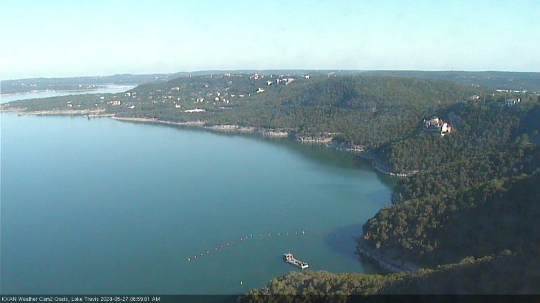 Lake Travis webcam, May 27, 2020 9:00 AM CT