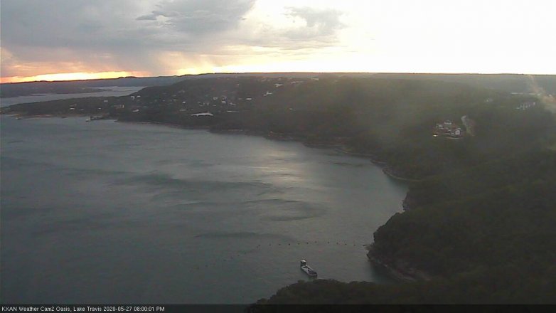 Lake Travis webcam, May 27, 2020 8:00 PM CT