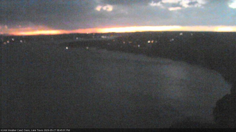 Lake Travis webcam, May 27, 2020 8:45 PM CT