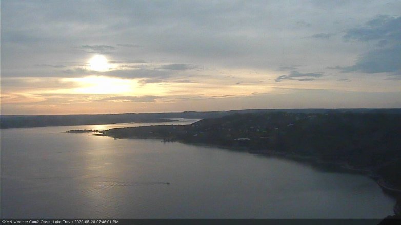 Lake Travis webcam, May 28, 2020 7:45 PM CT