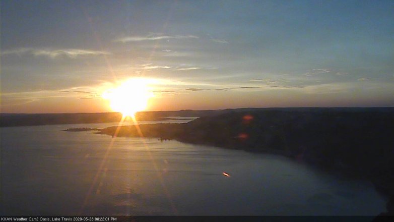 Lake Travis webcam, May 28, 2020 8:25 PM CT
