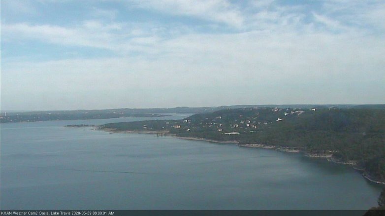 Lake Travis webcam, May 29, 2020 9:00 AM CT