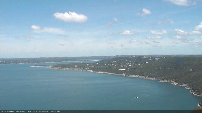 Lake Travis webcam, May 29, 2020 11:45 AM CT