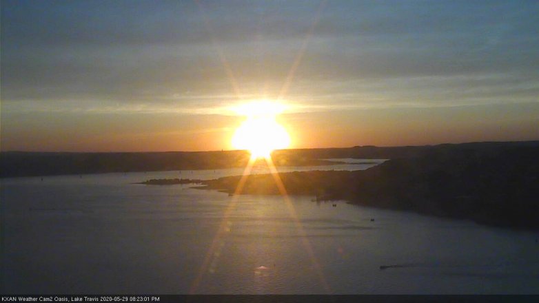 Lake Travis webcam, May 29, 2020 8:25 PM CT