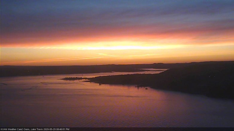 Lake Travis webcam, May 29, 2020 8:45 PM CT