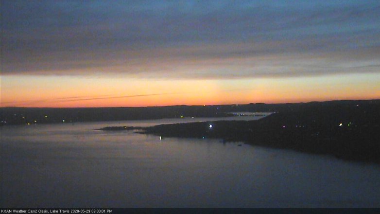 Lake Travis webcam, May 29, 2020 9:00 PM CT