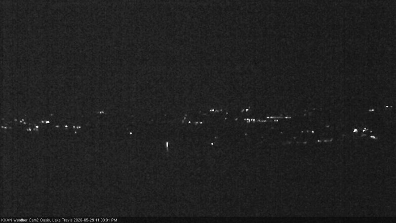 Lake Travis webcam, May 29, 2020 11:00 PM CT