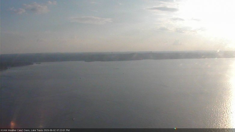 Lake Travis webcam, June 2, 2020 7:25 PM CT