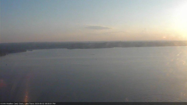 Lake Travis webcam, June 2, 2020 8:00 PM CT