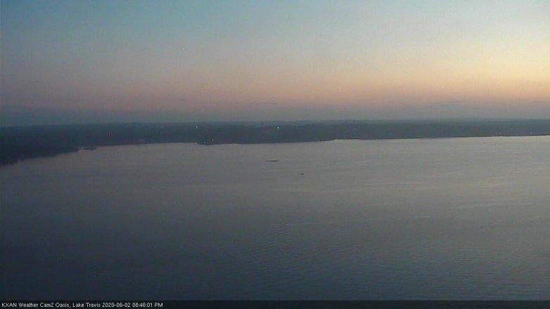 Lake Travis webcam, June 2, 2020 8:45 PM CT