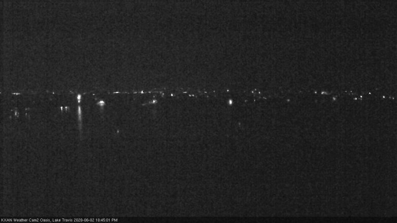 Lake Travis webcam, June 2, 2020 10:45 PM CT