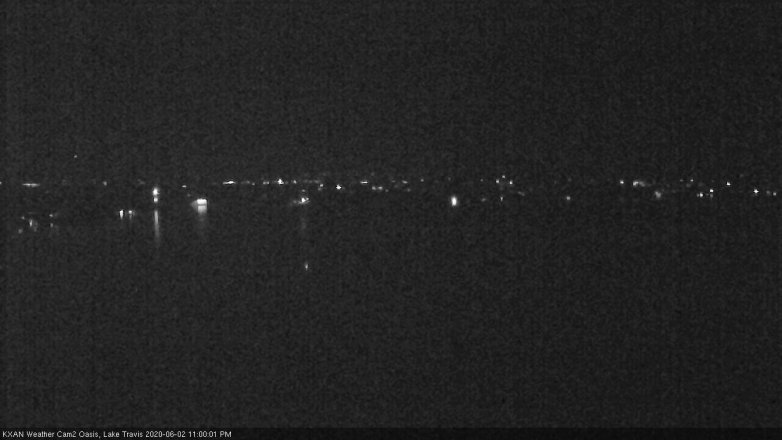 Lake Travis webcam, June 2, 2020 11:00 PM CT