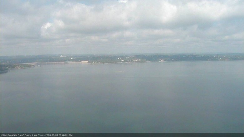 Lake Travis webcam, June 3, 2020 9:45 AM CT