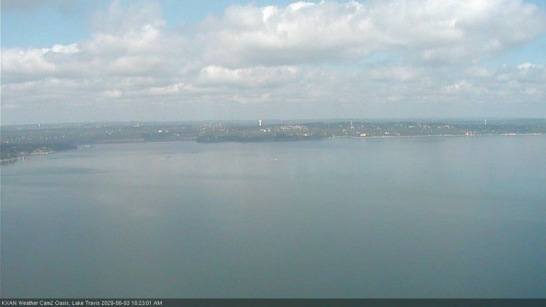 Lake Travis webcam, June 3, 2020 10:25 AM CT