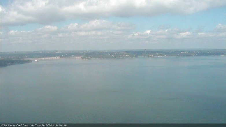 Lake Travis webcam, June 3, 2020 10:45 AM CT