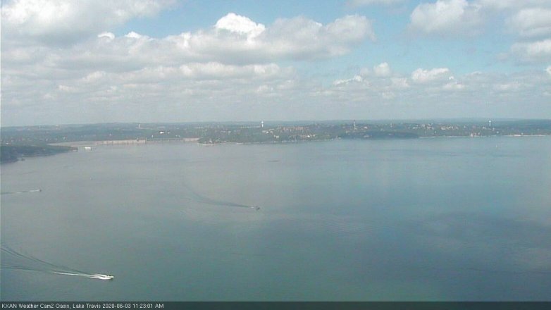 Lake Travis webcam, June 3, 2020 11:25 AM CT