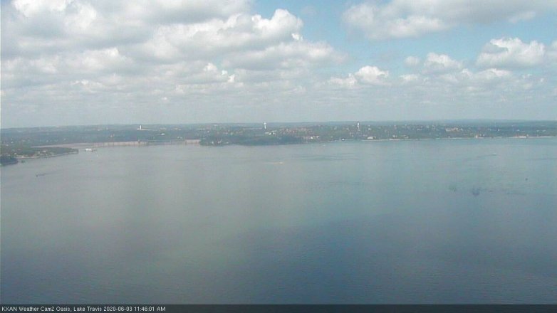Lake Travis webcam, June 3, 2020 11:45 AM CT