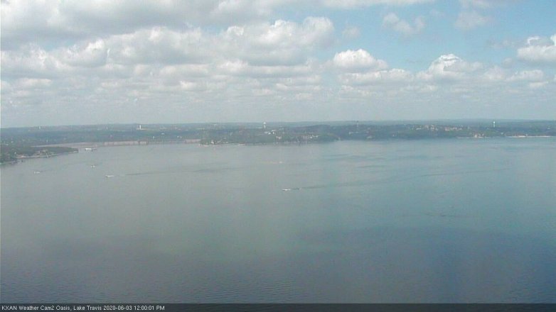 Lake Travis webcam, June 3, 2020 12:00 PM CT