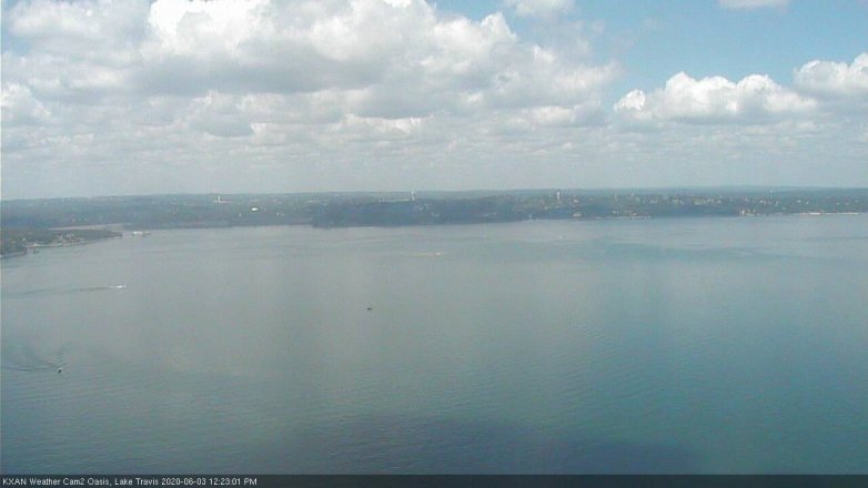 Lake Travis webcam, June 3, 2020 12:25 PM CT