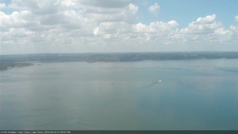 Lake Travis webcam, June 3, 2020 1:00 PM CT
