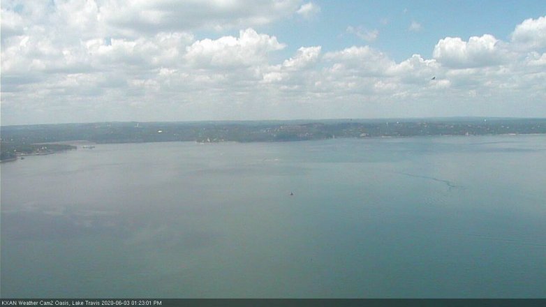 Lake Travis webcam, June 3, 2020 1:25 PM CT