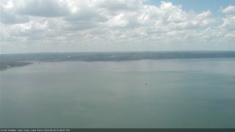 Lake Travis webcam, June 3, 2020 1:45 PM CT