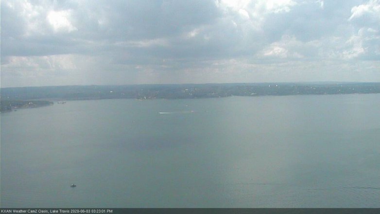 Lake Travis webcam, June 3, 2020 3:25 PM CT