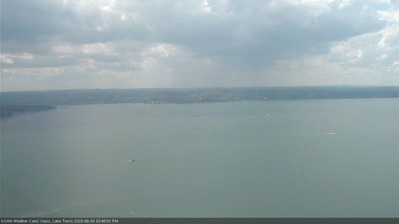Lake Travis webcam, June 3, 2020 3:45 PM CT